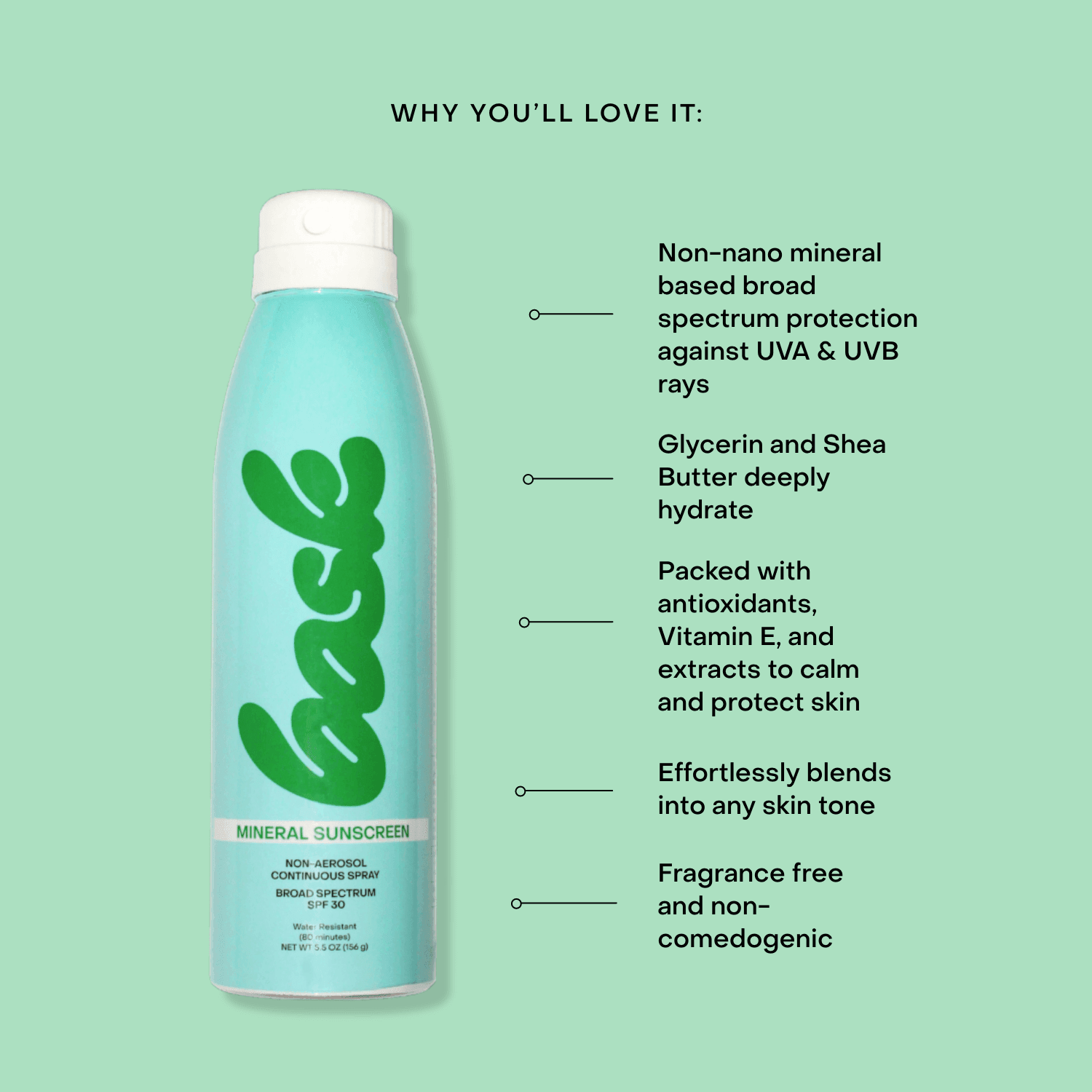 SPF 30 Mineral Non-Aerosol Spray - London Beauty
