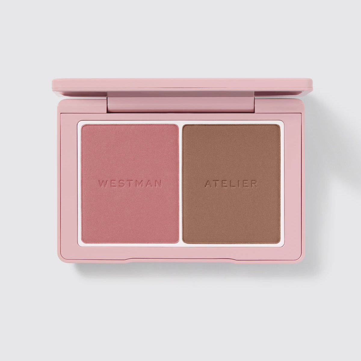 Westman Atelier Powder Duos Compact featuring Blush and Bronzer for a Natural Glow