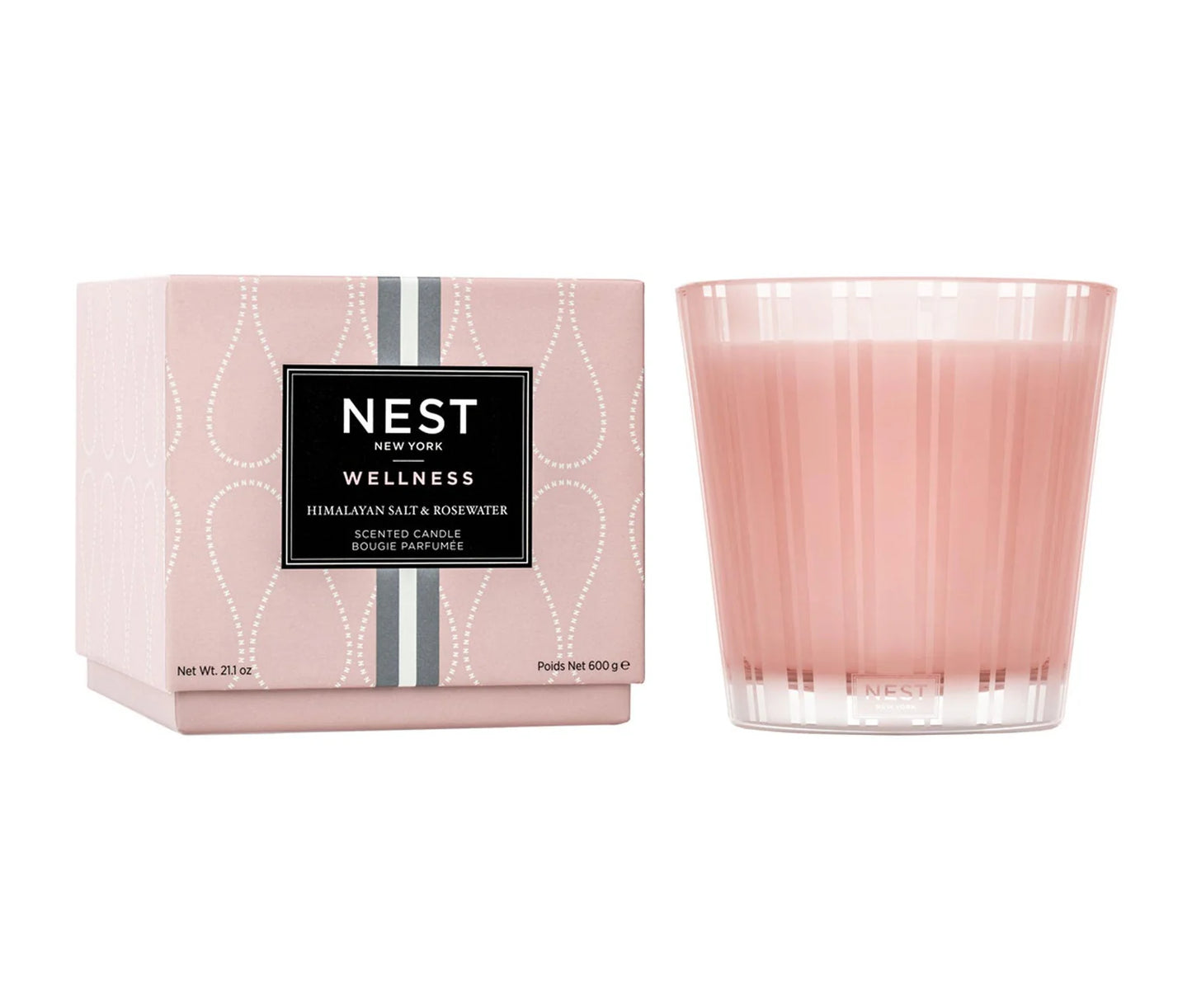 Himalayan Sea Salt & Rosewater 3 Wick Candle | Shop NEST at London Beauty