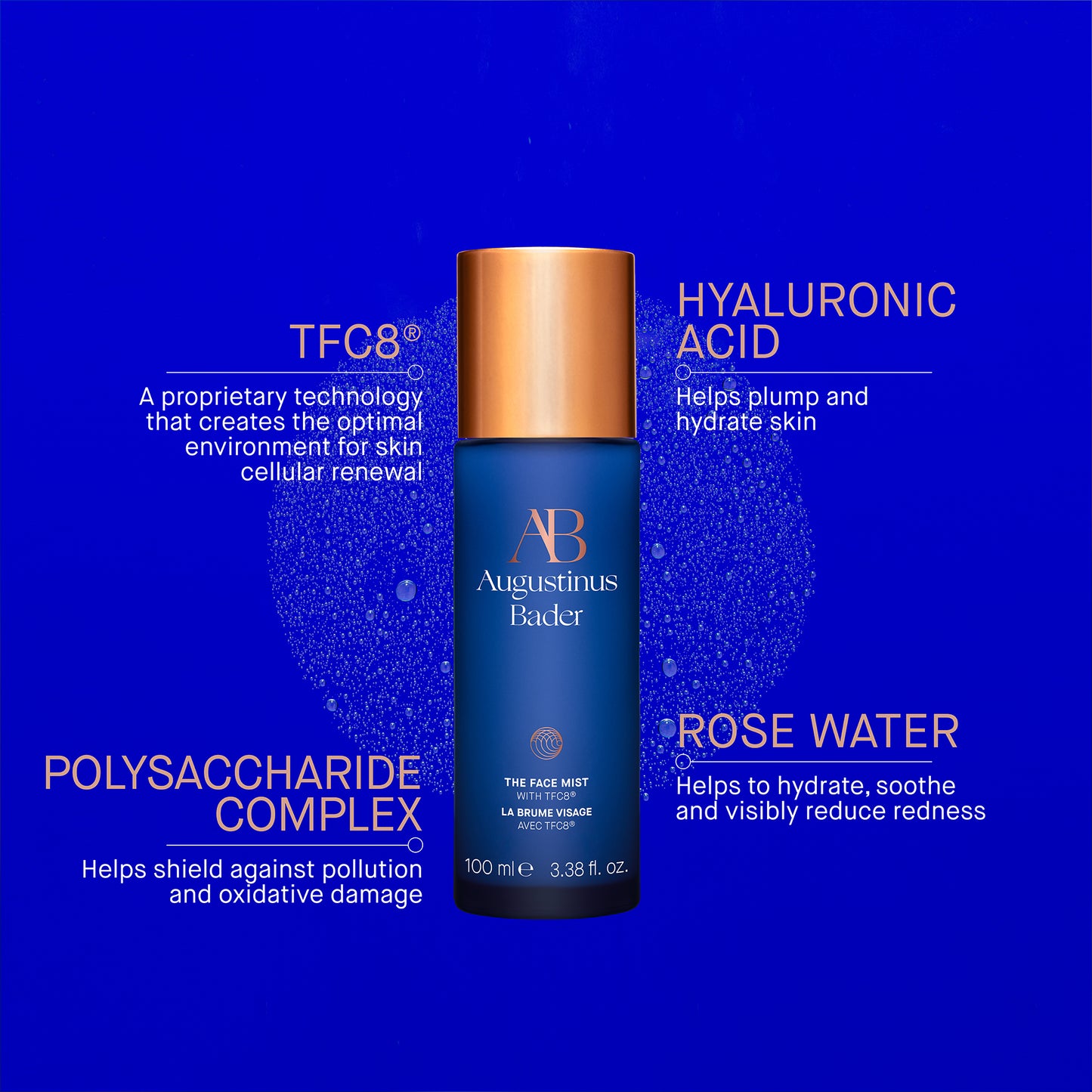 Augustinus Bader The Face Mist with Hyaluronic Acid and Rose Water for Hydrated Skin