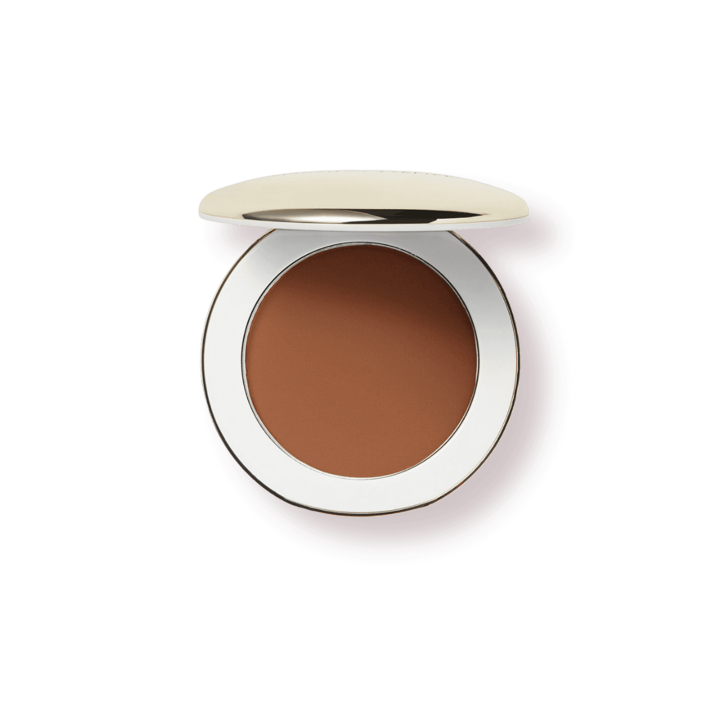 Westman Atelier Pressed Powder in a rich brown shade for a matte finish and long-lasting wear