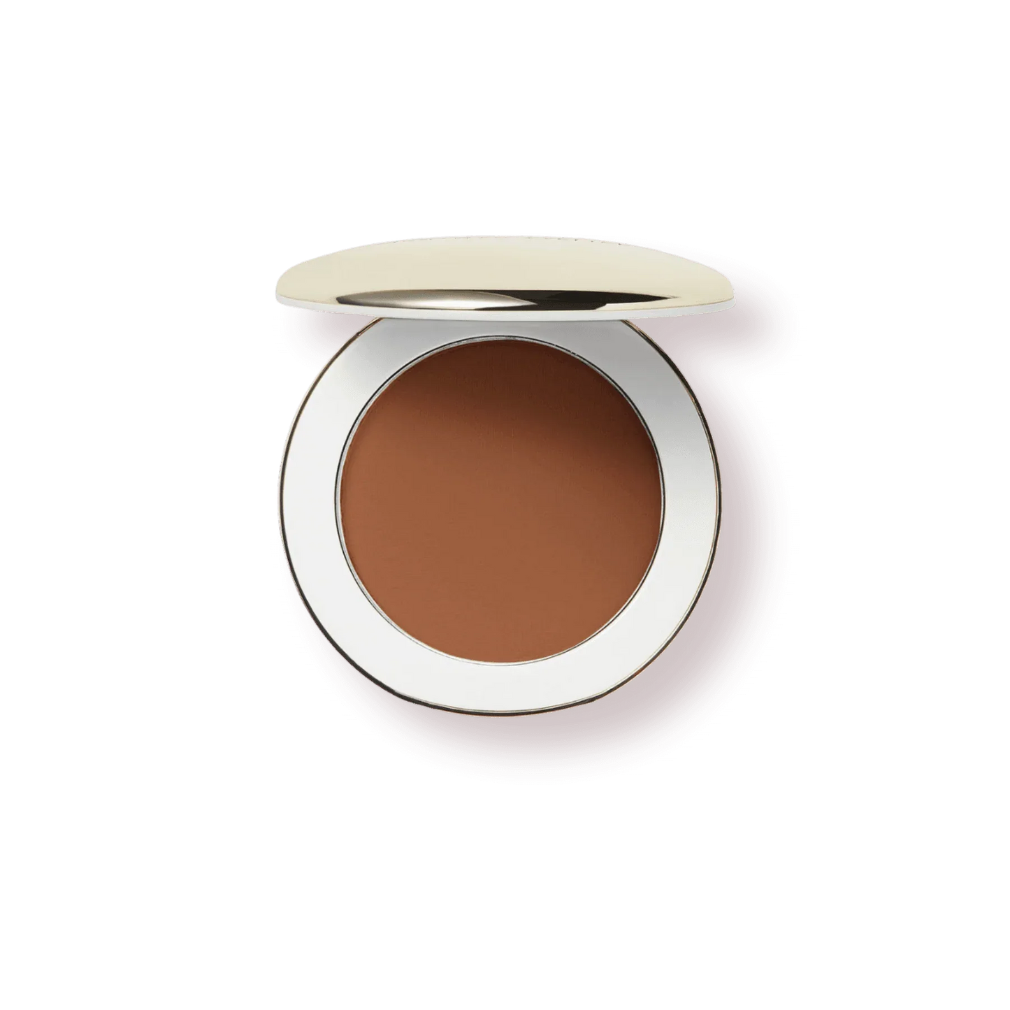 Westman Atelier Pressed Powder in a rich brown shade for a matte finish and long-lasting wear