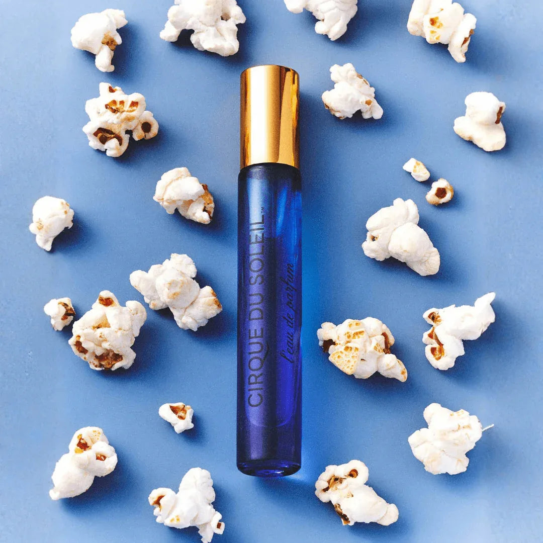 Cirque Du Soleil Unique Gourmand Fragrance Rollerball with Popcorn for a whimsical scent experience