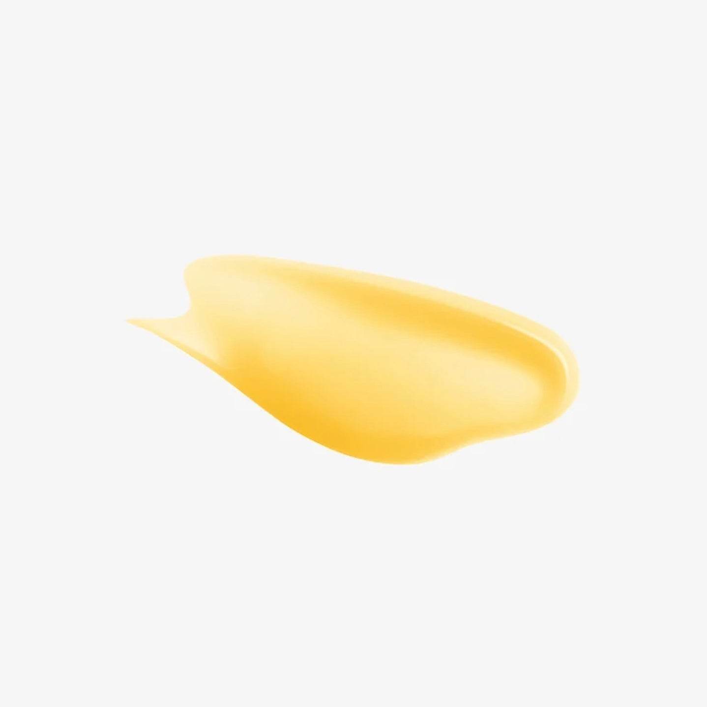 Natura Bisse bright yellow Gel With Ginseng And Vitamin C skincare product texture on white background