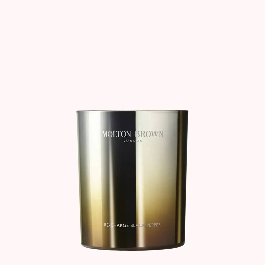 Molton Brown Limited Edition Festive Beauty Hamper with Recharge Black Pepper Candle for pampering moments