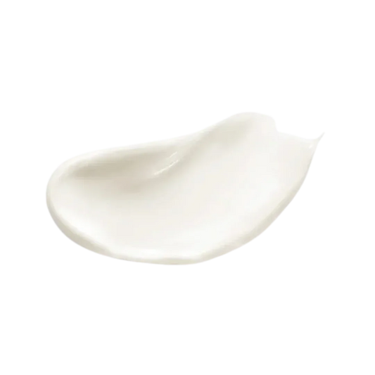 Natura Bisse firming body cream sample texture on a black background