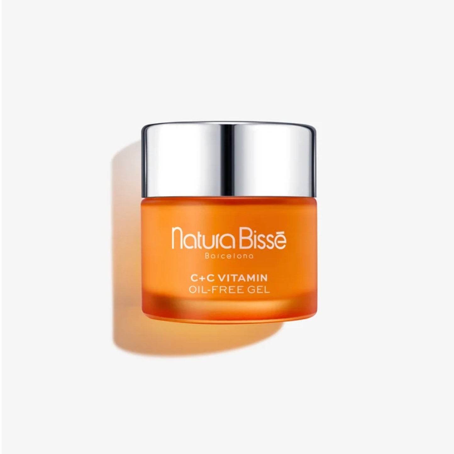 Natura Bisse C C Vitamin Oil Free Gel Lightweight Firming Moisturizer in an orange jar with silver lid