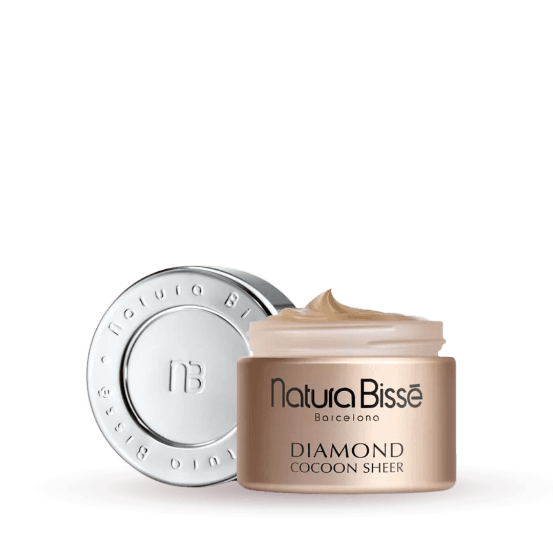 Natura Bisse Diamond Cocoon Sheer Tinted Moisturizer in a sleek jar for radiant skin