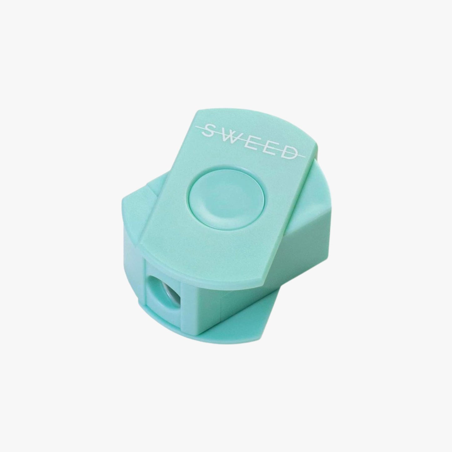 Sweed cosmetic pencil sharpener in light blue for precise makeup application