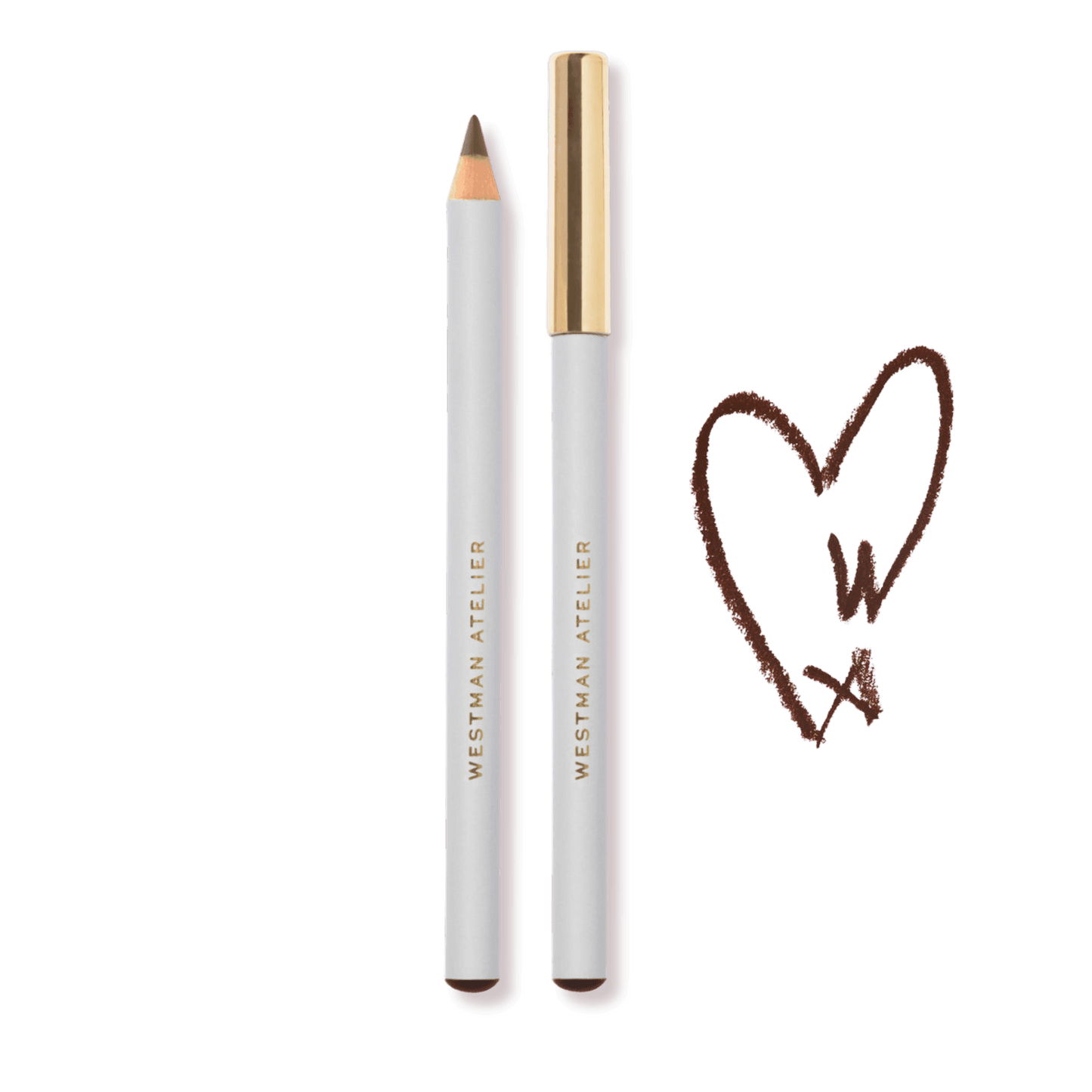 Westman Atelier Kohl Eye Pencil in Cream with Gold Accents for Smooth Application