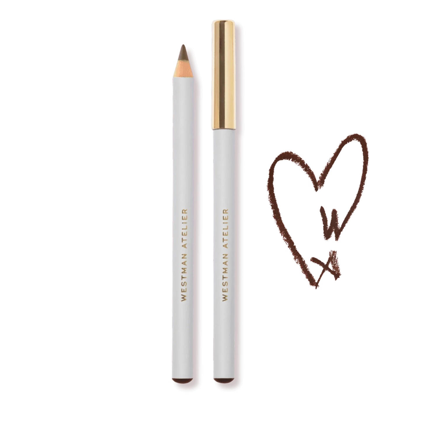 Westman Atelier Kohl Eye Pencil in Cream with Gold Accents for Smooth Application