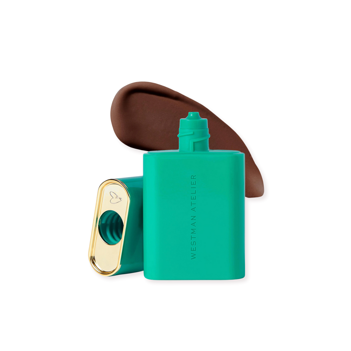 Westman Atelier Liquid Bronzer in a vibrant green bottle for a sun-kissed glow
