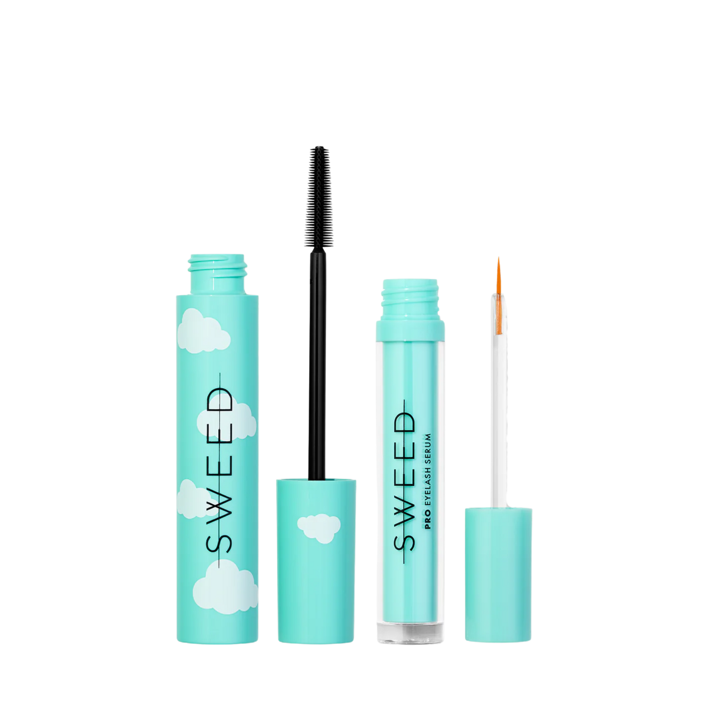 Sweed mascara with applicator on a white background