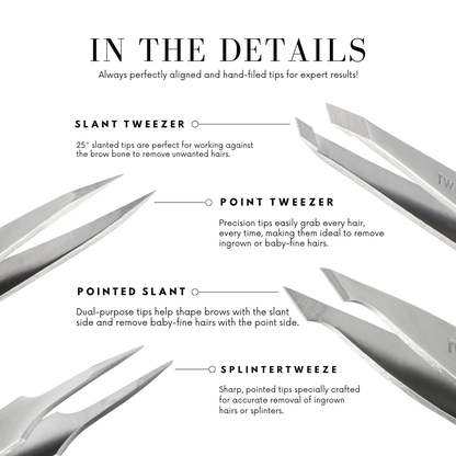 Ultra Precision Slant Tweezers | Gold