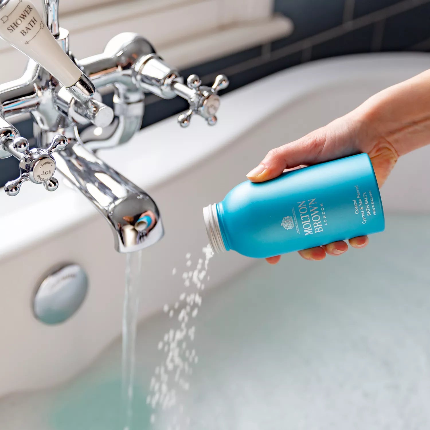 Coastal Cypress & Sea Fennel Bath Salts | Shop Molton Brown at London Beauty
