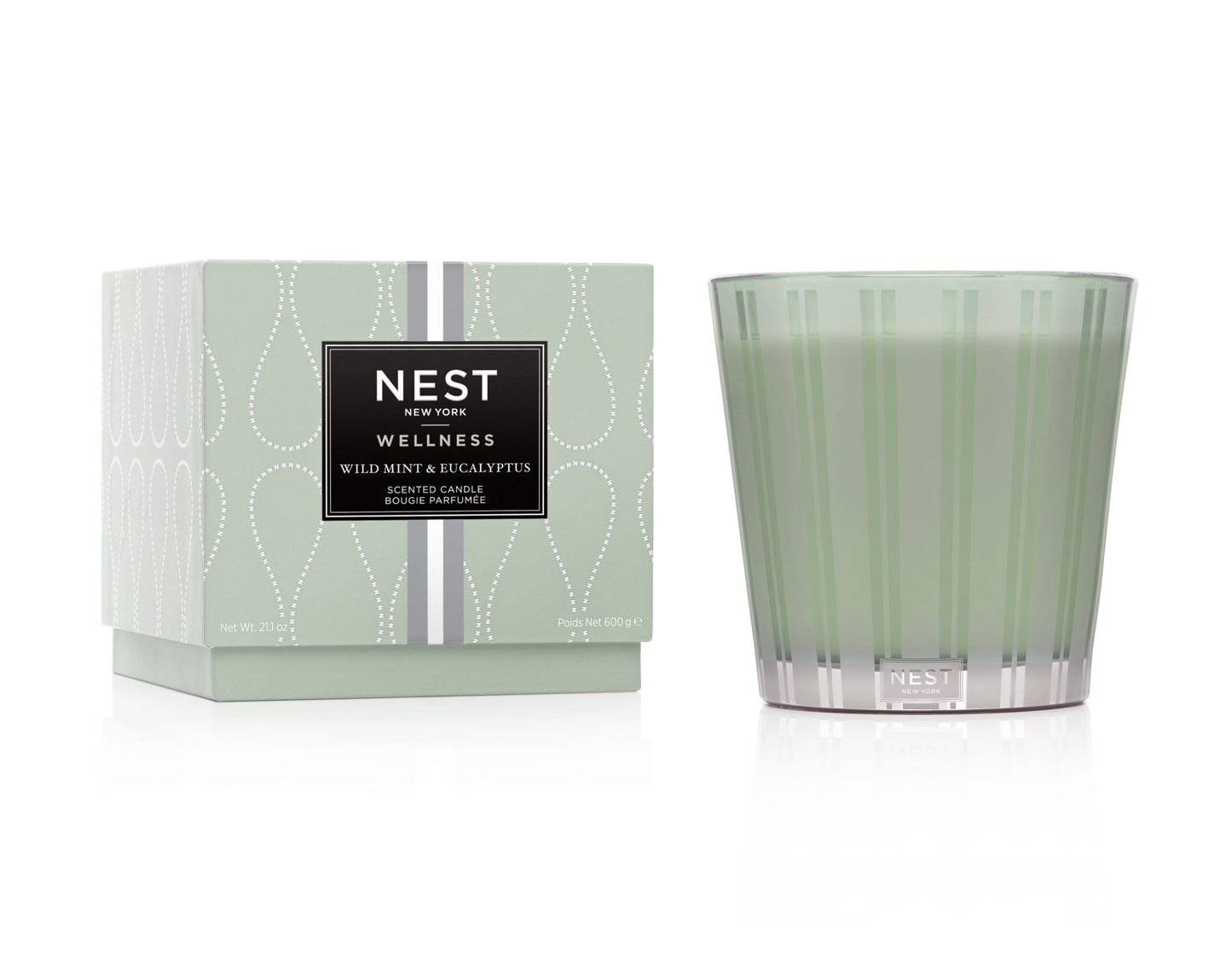 Wild Mint & Eucalyptus Wellness - 3 Wick Candle | Shop NEST at London Beauty