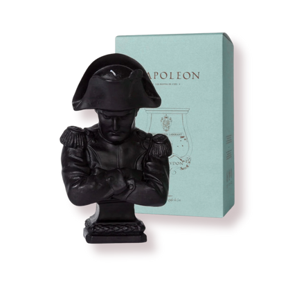 Black beeswax candle Napoleon bust
