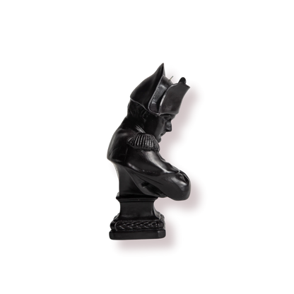 Black beeswax candle Napoleon bust