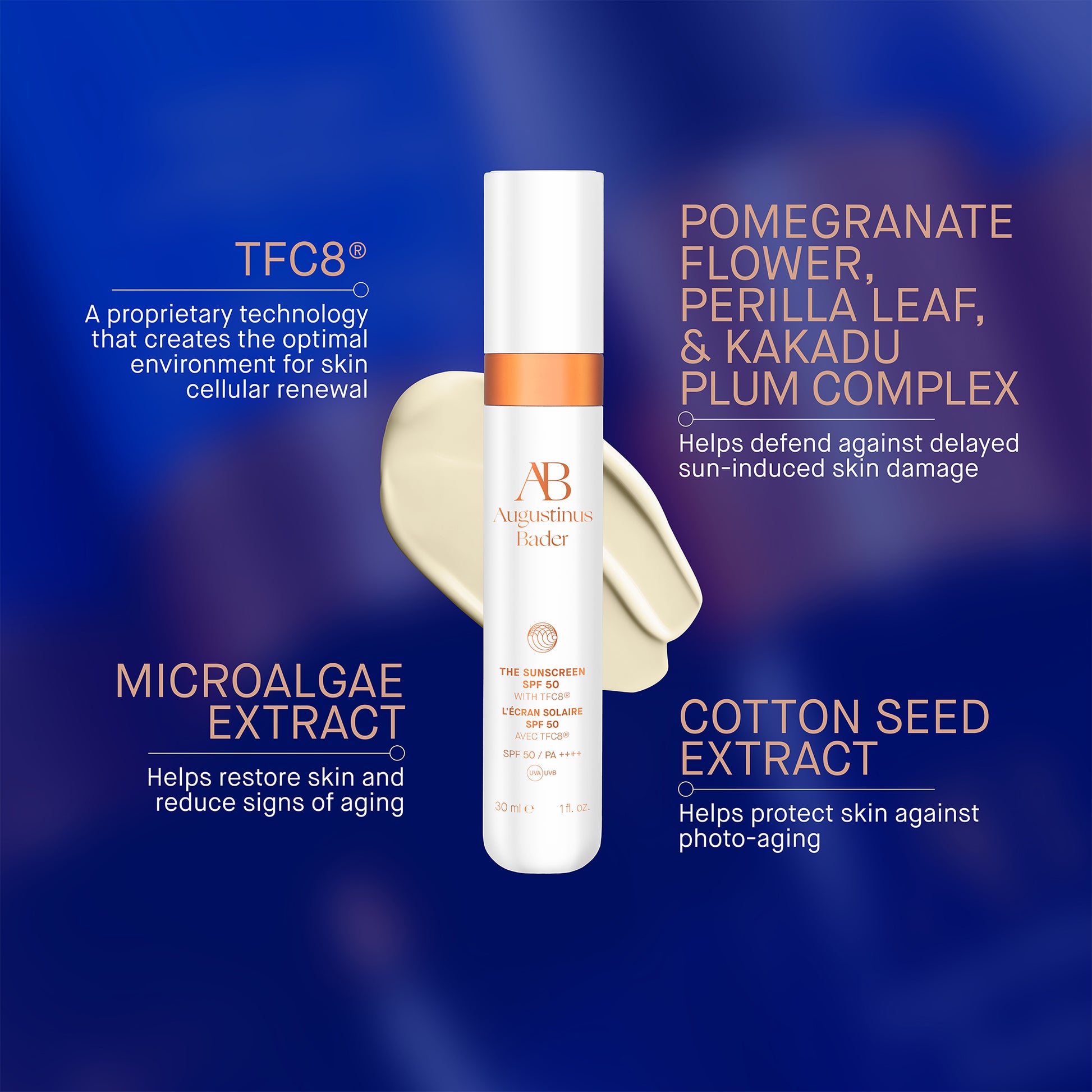 Augustinus Bader Mineral Sunscreen with Pomegranate and Microalgae Extract for skin protection