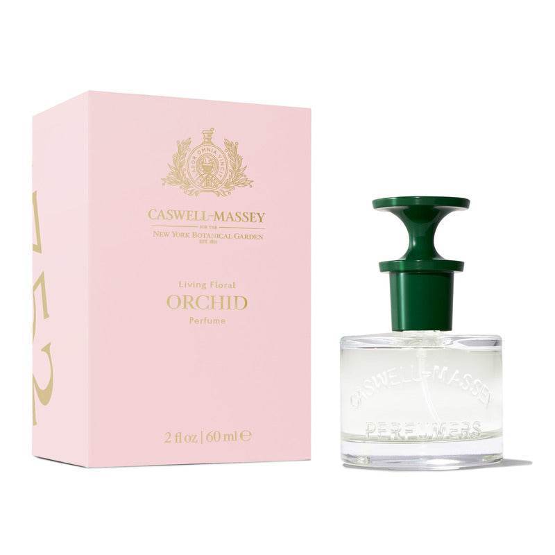 Caswell-Massey Orchid Eau De Parfum with green cap and pink packaging box 2 fl oz 60 ml