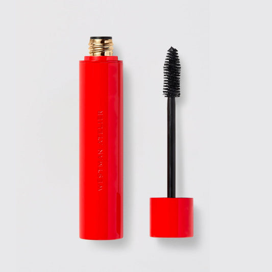 Westman Atelier Buildable Mascara in Red Tube with Applicator Wand for Voluminous Lashes