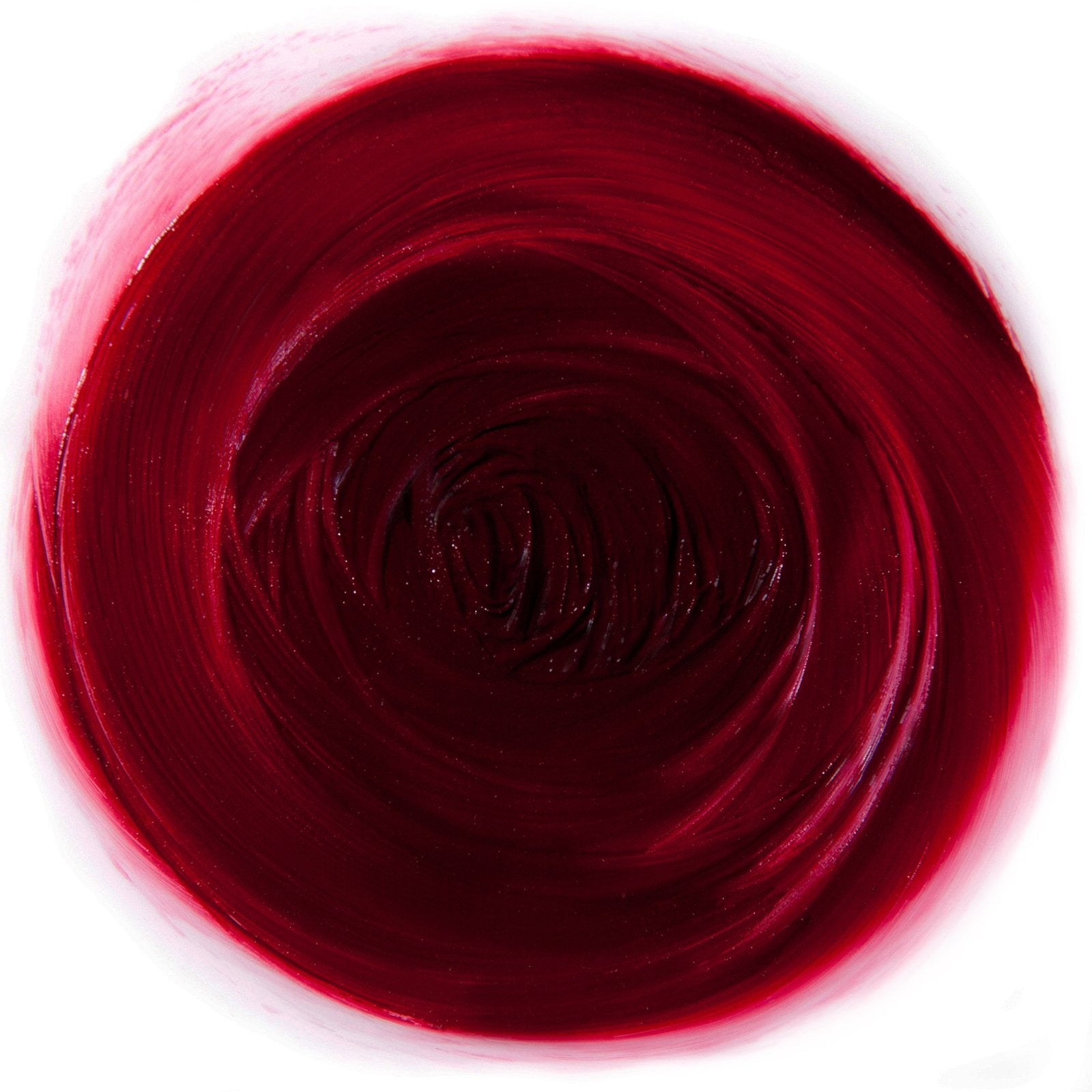 Deep red Rituel de Fille lipstick swatch with a creamy and smooth texture