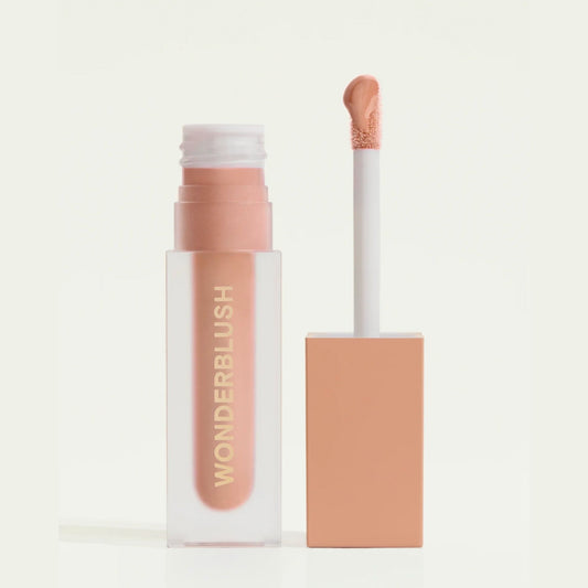 Wonderblush Liquid Eyeshadow in soft peach shade with applicator for easy application
