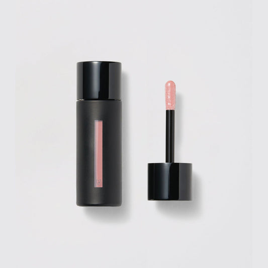 Westman Atelier Liquid Tinted Lip Balm in Pink with a Glossy Finish and Applicator Wand
