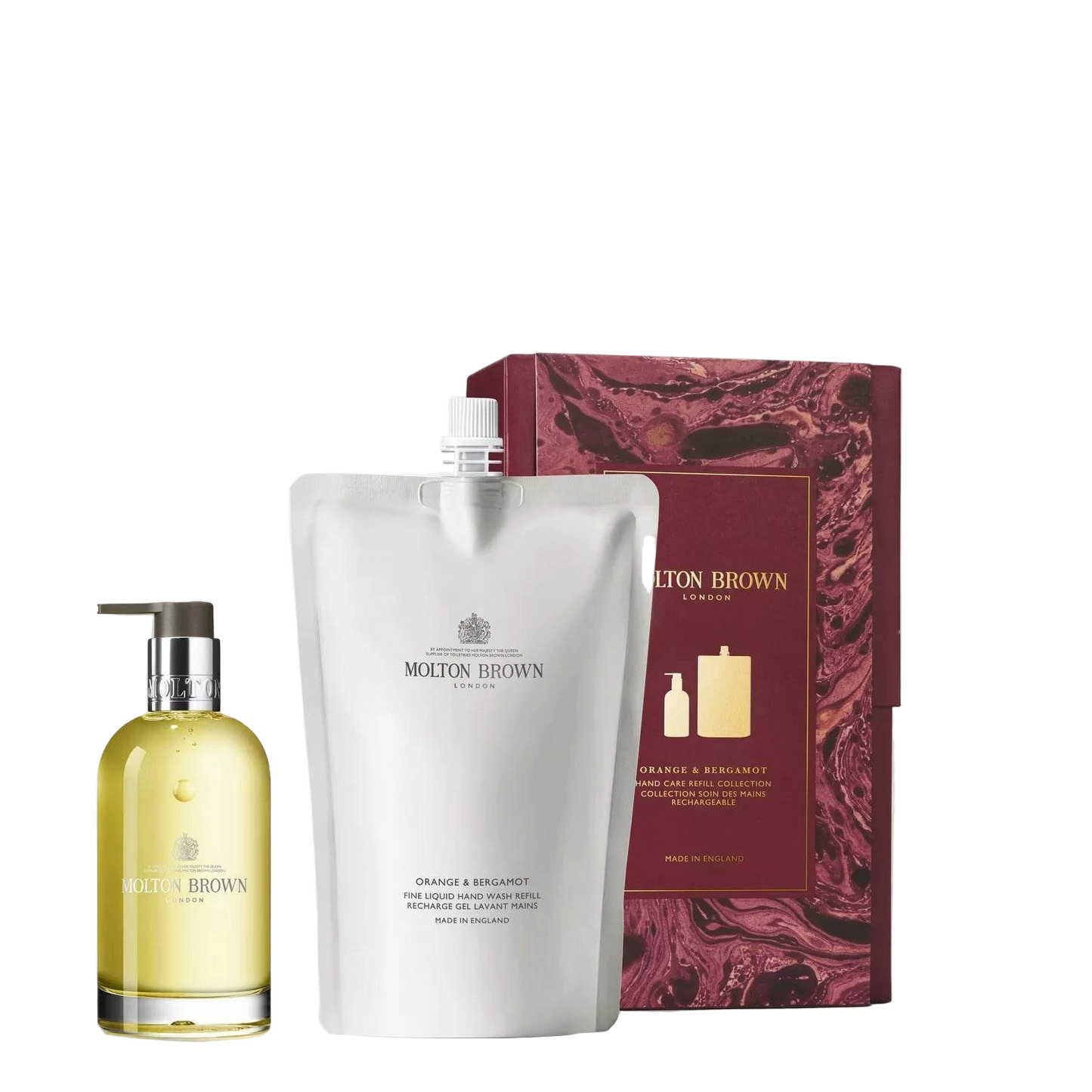 Molton Brown Orange Bergamot Hand Care Gift Set with Hand Wash and Moisturizer for Nourishing Skin