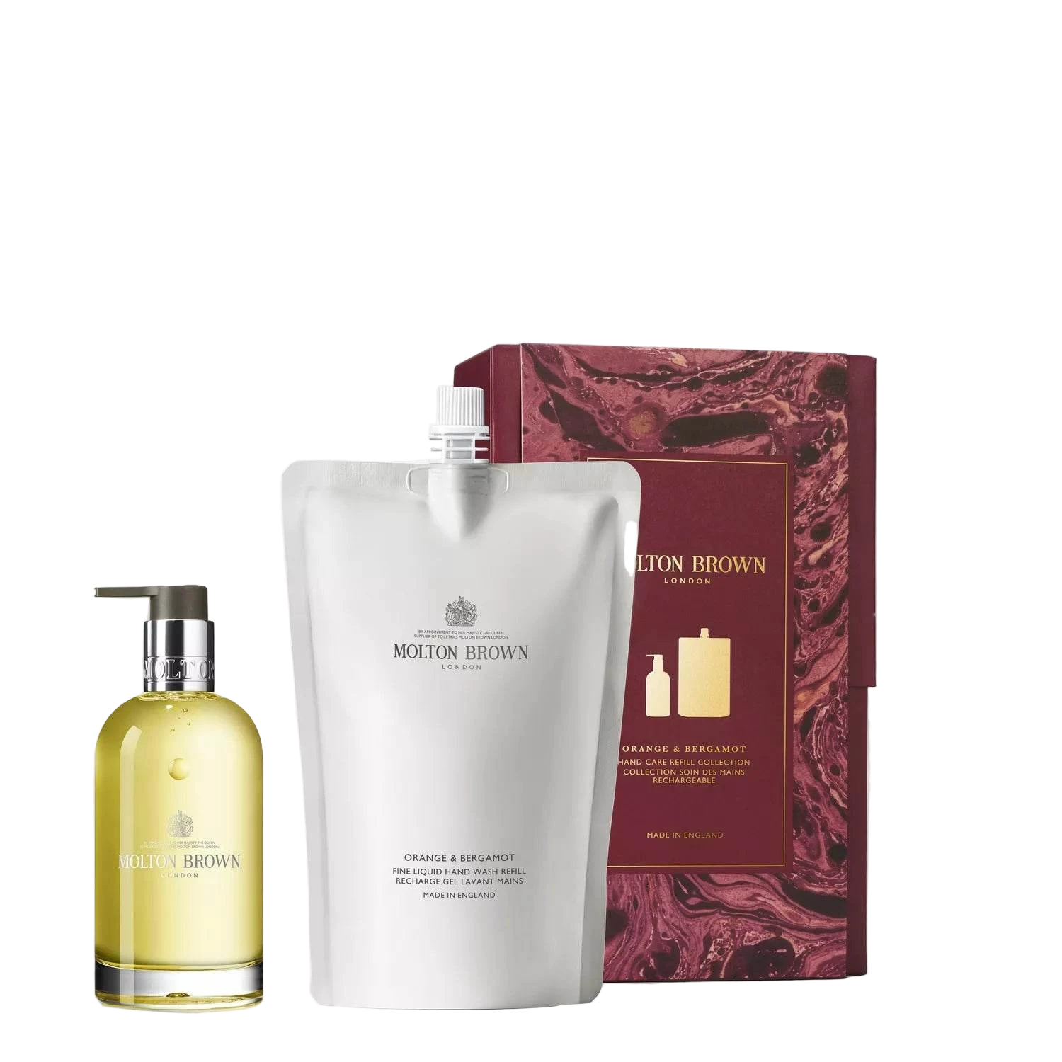 Molton Brown Orange Bergamot Hand Care Gift Set with Hand Wash and Moisturizer for Nourishing Skin