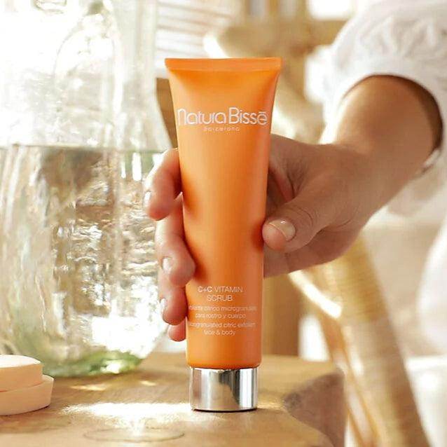 Natura Bissé Vitamin C Micro-Exfoliant Cream in Orange Packaging for Brightening and Smoothing Skin
