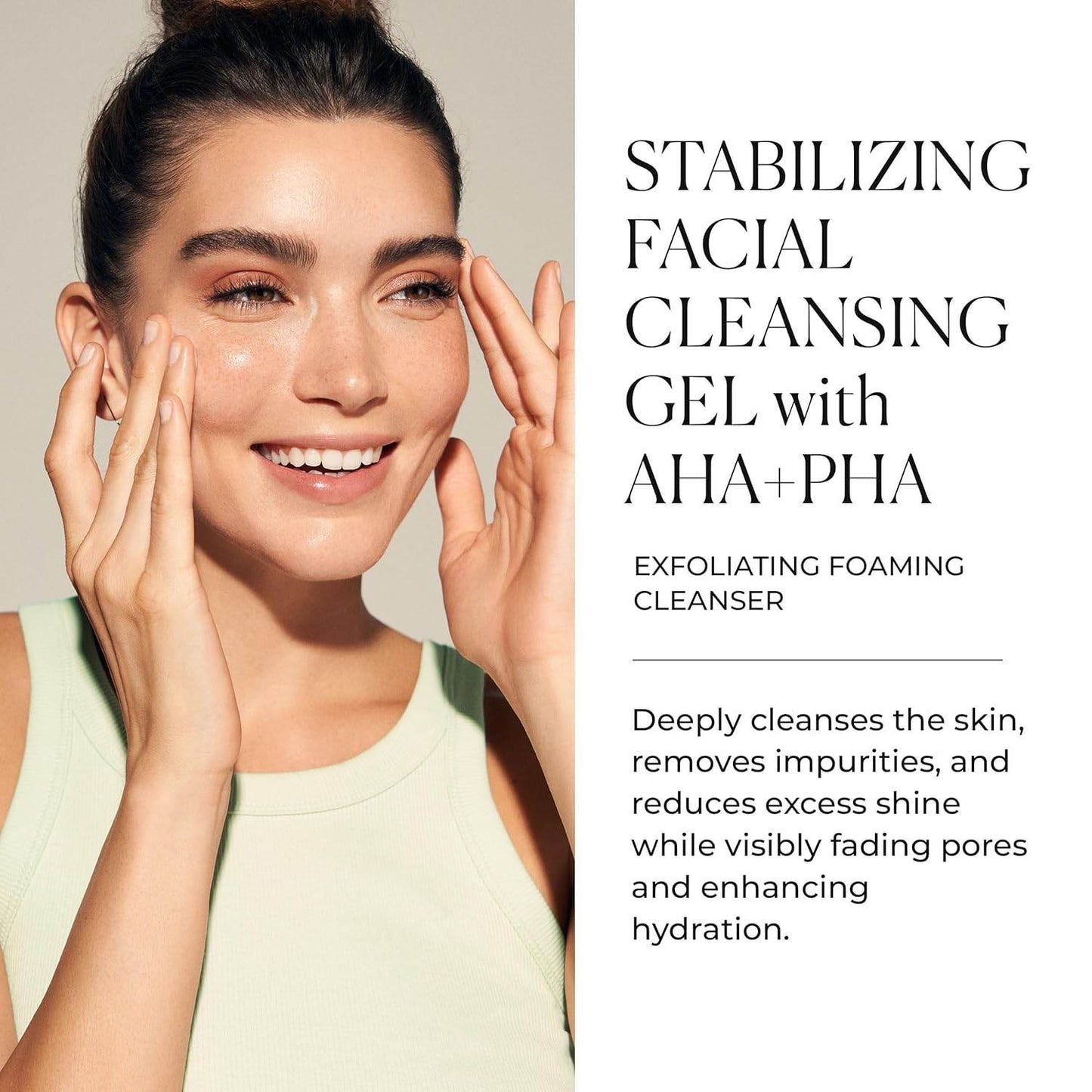 Natura Bisse Stabilizing Facial Cleansing Exfoliating Gel with AHA and PHA for deep skin cleansing