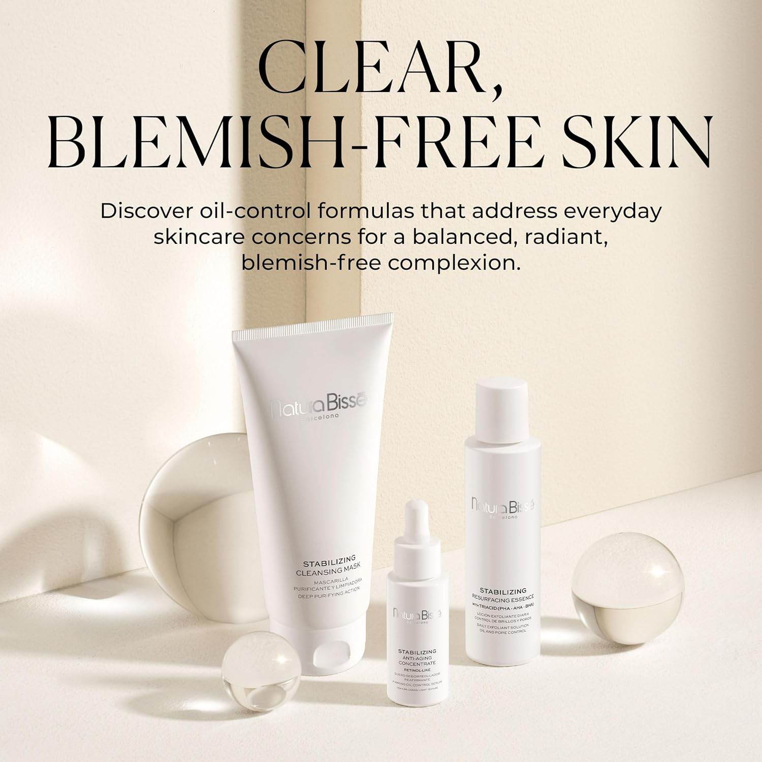 Natura Bisse Cleansing Exfoliating Gel with oil-control properties for clear, radiant skin