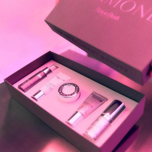 Natura Bissé Diamond Skincare Discovery Set featuring luxurious mini skincare products in an elegant box