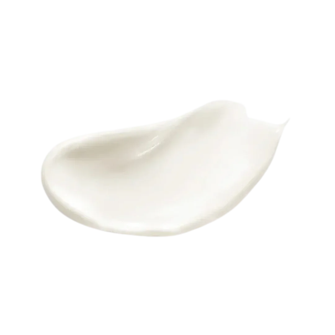 Natura Bisse firming body cream sample texture on a black background