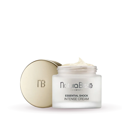 Natura Bissé Essential Shock Intense Cream in a jar, a luxurious firming face cream for skin rejuvenation