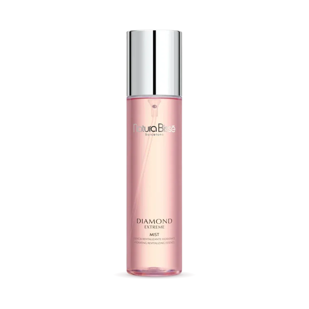 Natura Bissé Diamond Extreme Mist for a refreshing boost, featuring Hydrating Revitalizing Essence for radiant skin