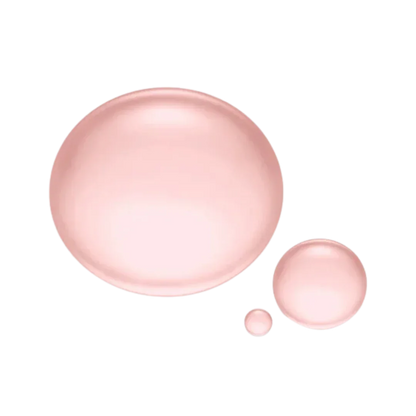 Natura Bissé Hydrating Revitalizing Essence shown in pink droplets on a black background