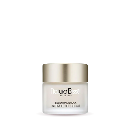 Natura Bissé Essential Shock Intense Gel Cream in a jar, a lightweight and firming gel cream for skin hydration