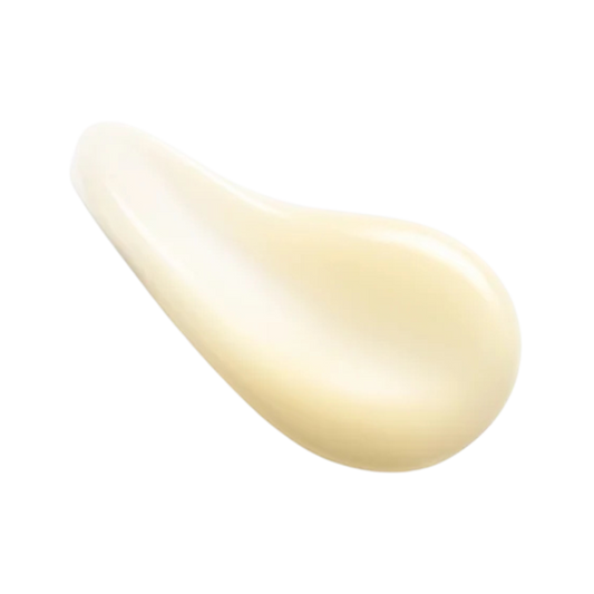 Creamy texture of Natura Bisse Lightweight Firming Moisturizer on a black background