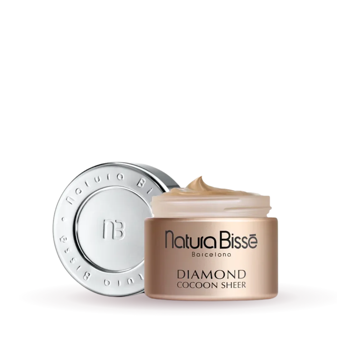 Natura Bisse Diamond Cocoon Sheer Tinted Moisturizer in a sleek jar for radiant skin