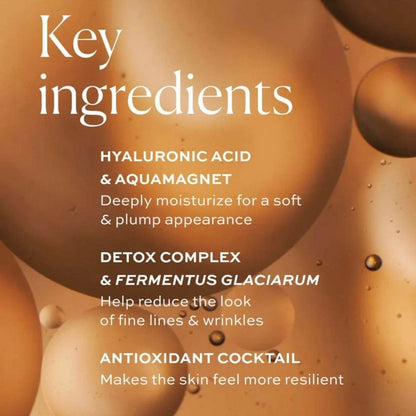 Natura Bisse Tinted Moisturizer featuring key ingredients for hydration and skin resilience