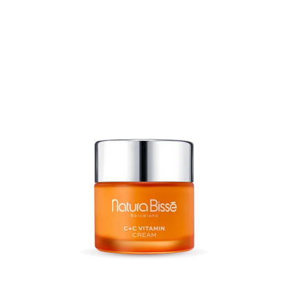Natura Bisse C+C Vitamin C Cream in an orange jar for brightening and revitalizing skin