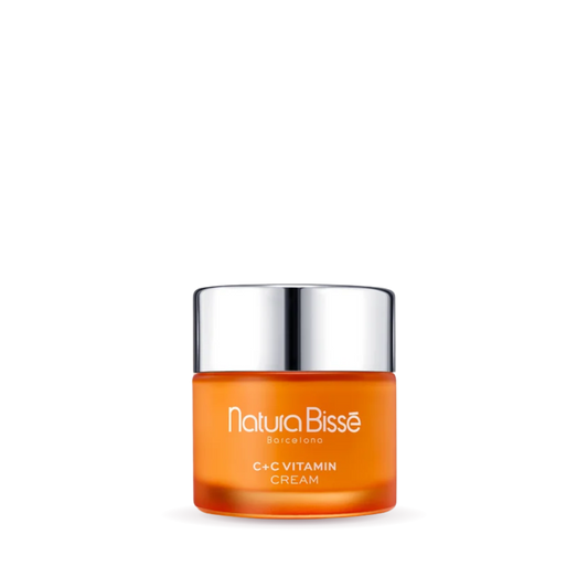 Natura Bisse C+C Vitamin C Cream in an orange jar for brightening and revitalizing skin