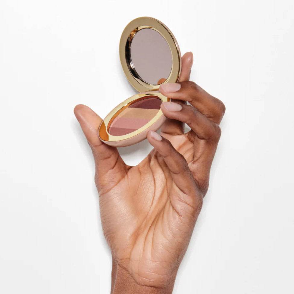 Westman Atelier Nude Lipstick Palette held in hand showing creamy neutral shades for versatile lip looks