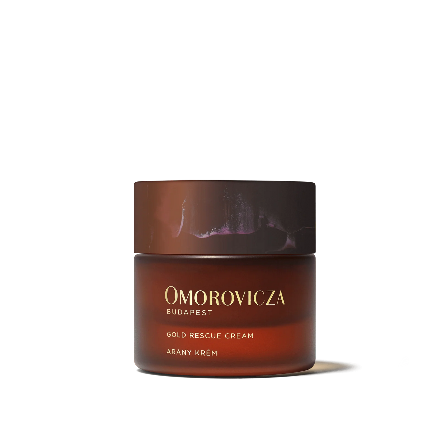 Omorovicza Gold Rescue Cream in a sleek jar, perfect as a Barrier Cream for skin recovery