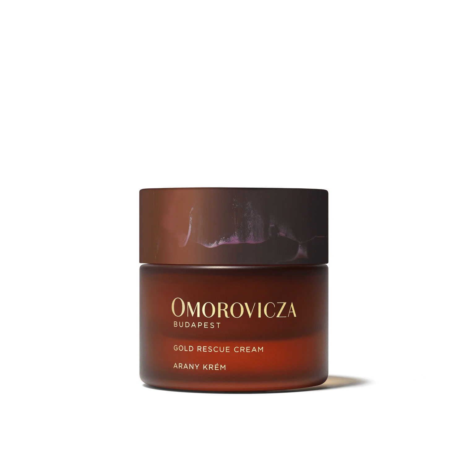 Omorovicza Gold Rescue Cream in a sleek jar, perfect as a Barrier Cream for skin recovery