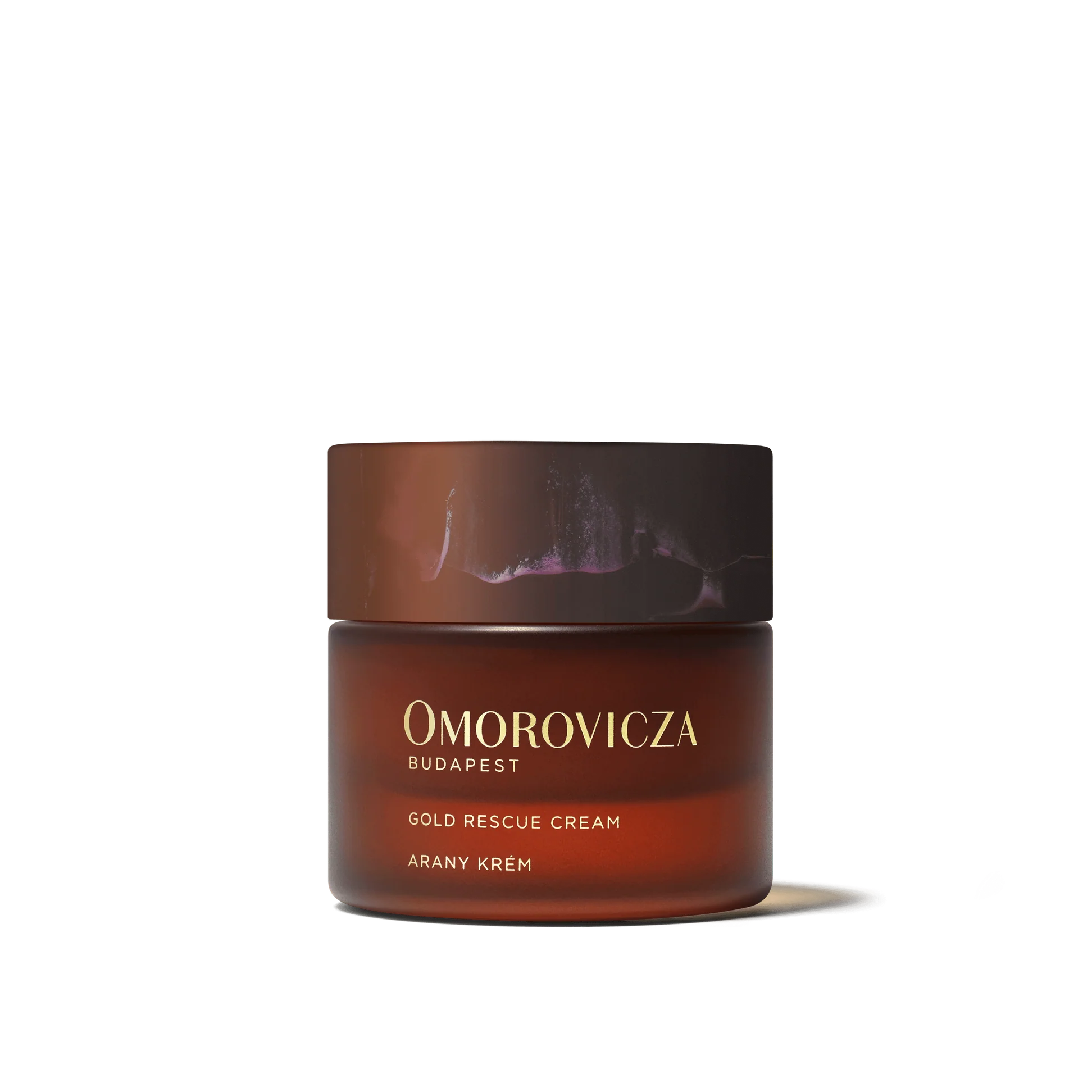 Omorovicza Gold Rescue Cream in a sleek jar, perfect as a Barrier Cream for skin recovery