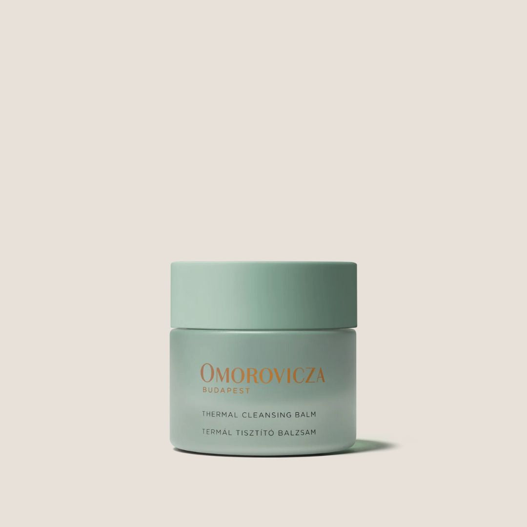 Omorovicza Thermal Cleansing Balm in a sleek container for gentle and effective skin cleansing