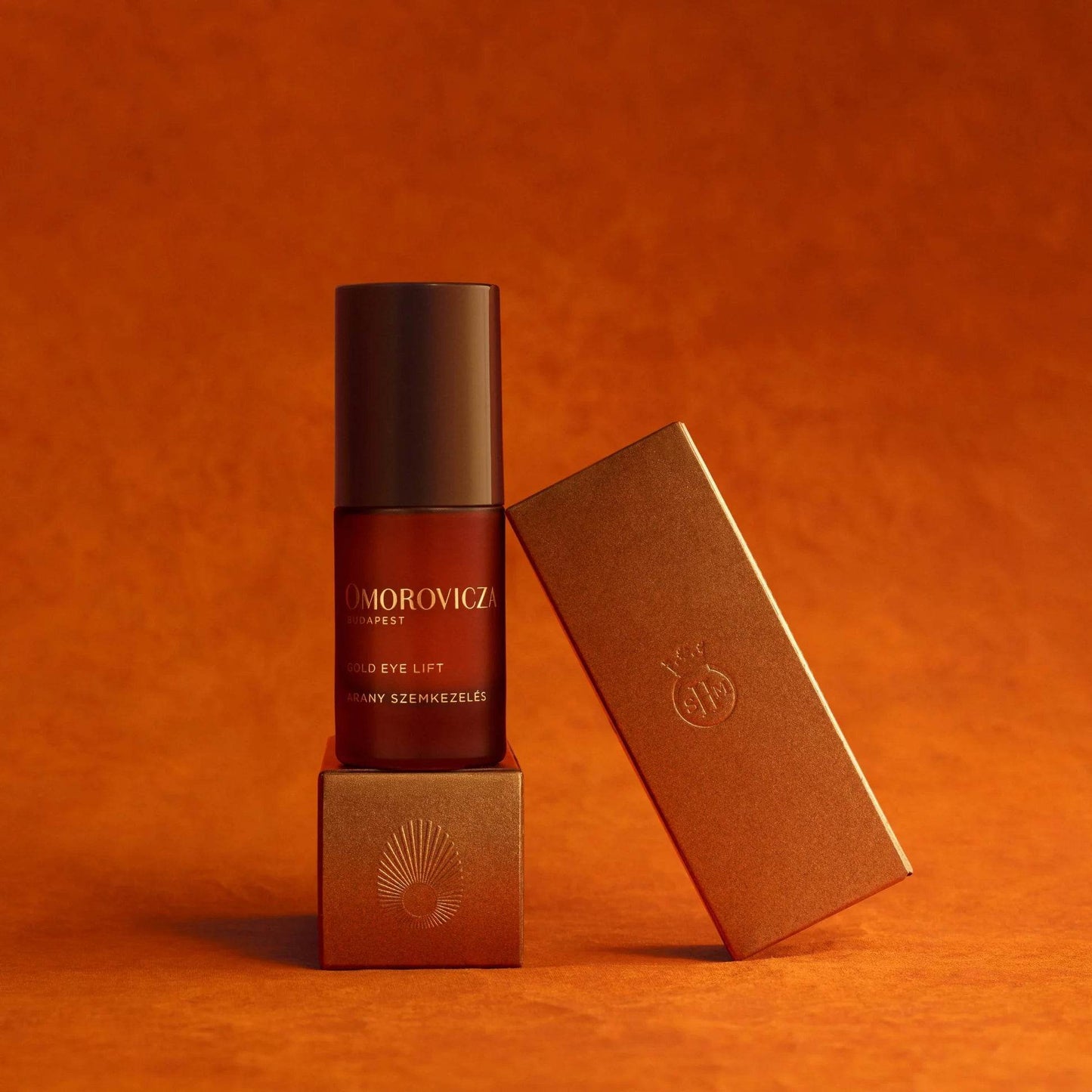 Omorovicza Eye Lift Eye Cream in a dark bottle with elegant packaging for rejuvenating the eye area